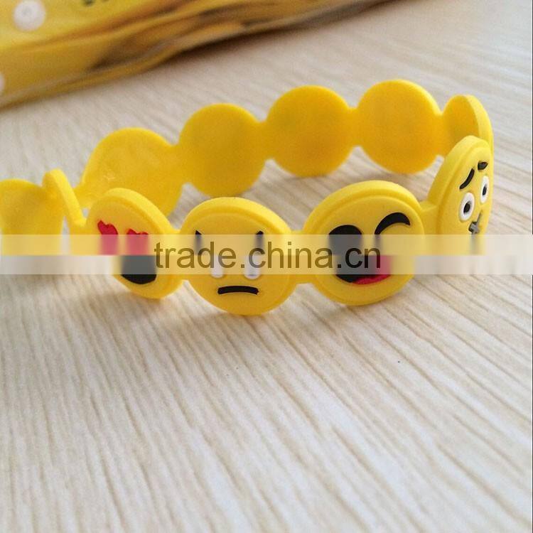 Funny Pvc Emoji bracelet