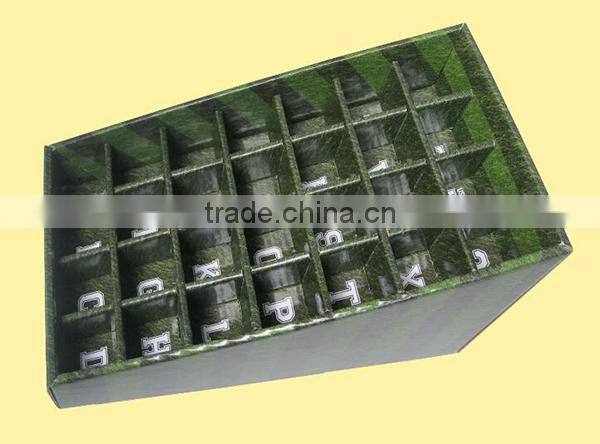 Display shelf with color cardboard for card sleeve