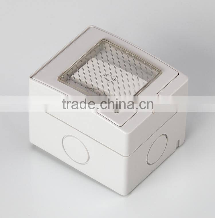 factory price CHENF Two German Socket Mini Waterproof Push Button Switch & Waterproof Push Button Switch(CF-2SR)