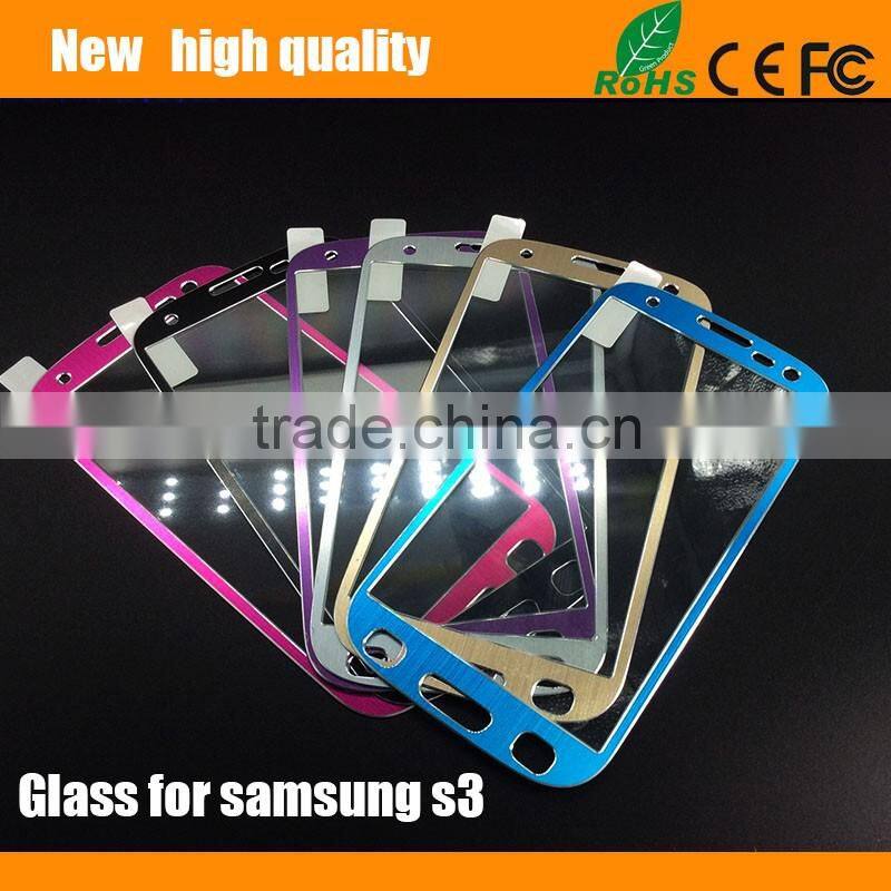 2.5D Color titanium alloy Tempered Glass Screen Protector for Samsung S3