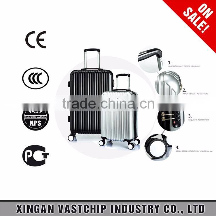 2016 unisex colorful abs hardshell for business school travel trolley luggage bag