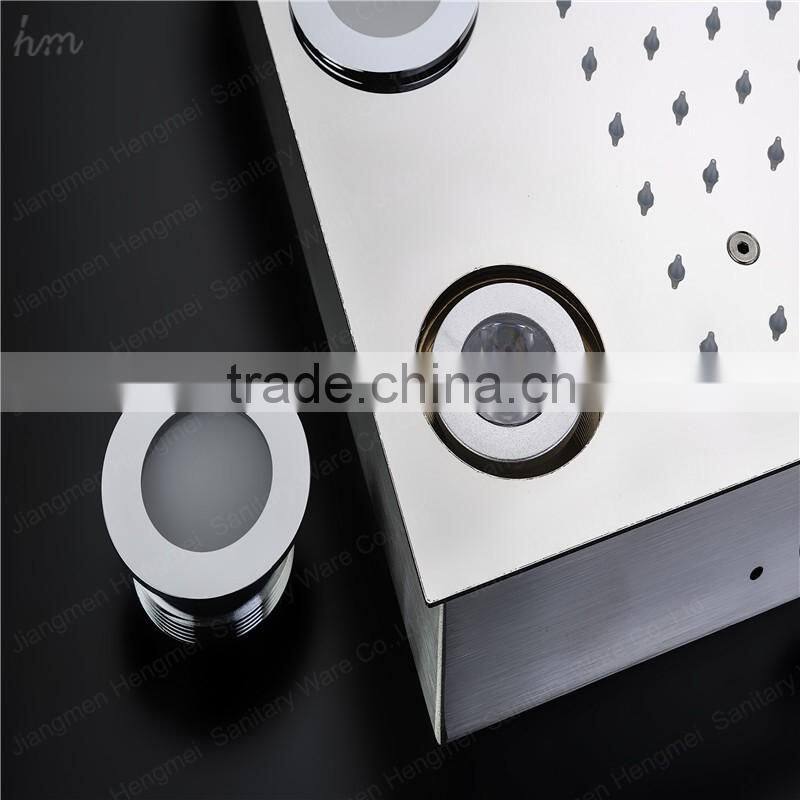 hidden mounted bath shower mixer led/rain shower faucet set for accessories with hand help shower head