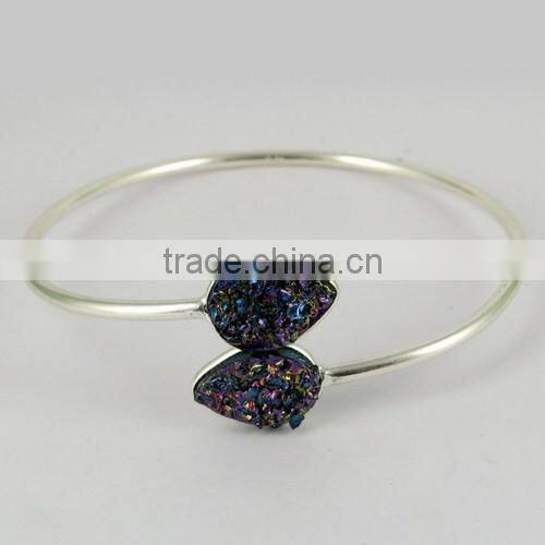 Lavender Secret !! Druzy 925 Sterling Silver Bracelet, Beautiful Silver Jewellery, Fresh Silver Jewellery