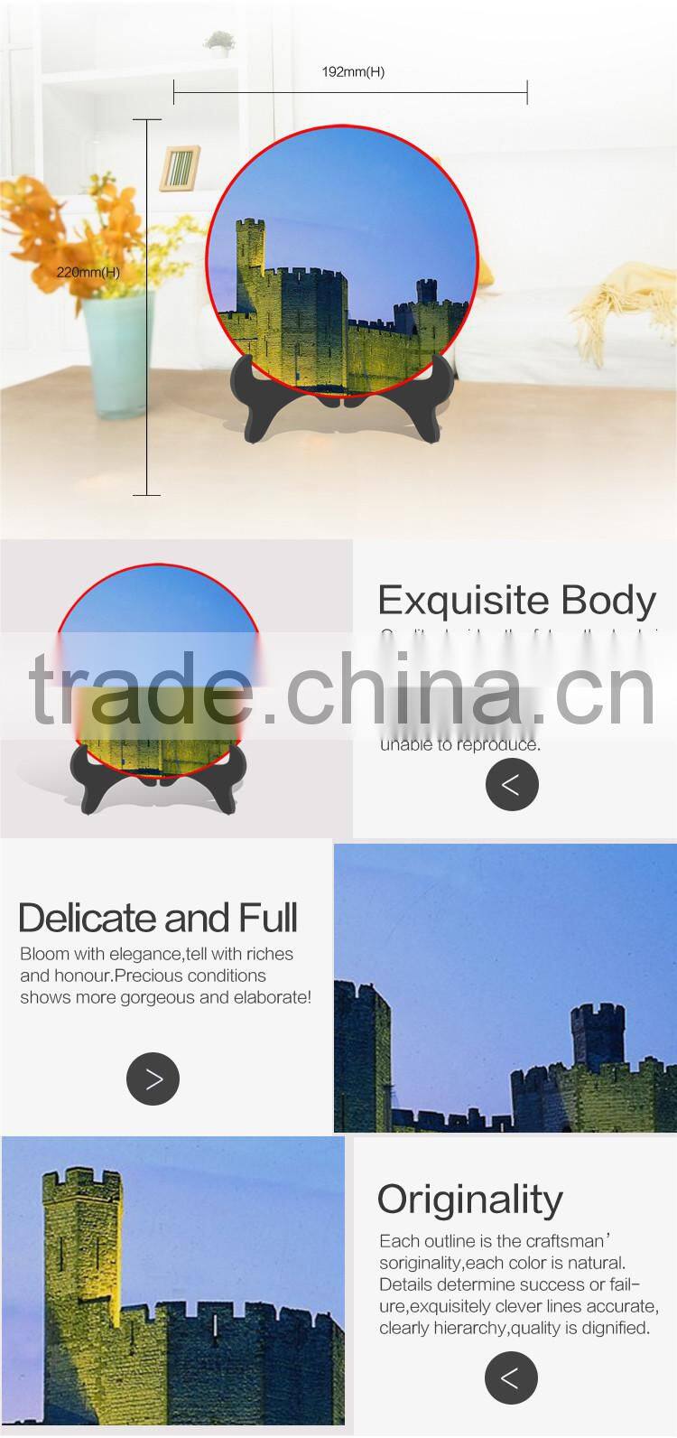 High quality personalized tourist souvenirs plate promotional gifts 2016