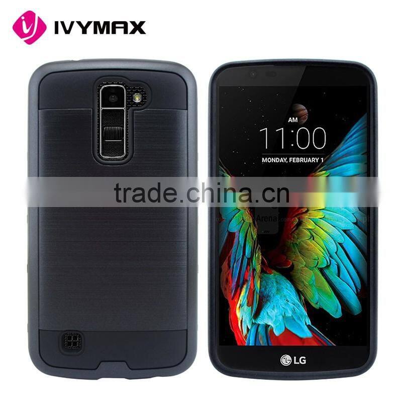 Wholesale shockproof hybrid phone case for LG K10 silicone+pc covers