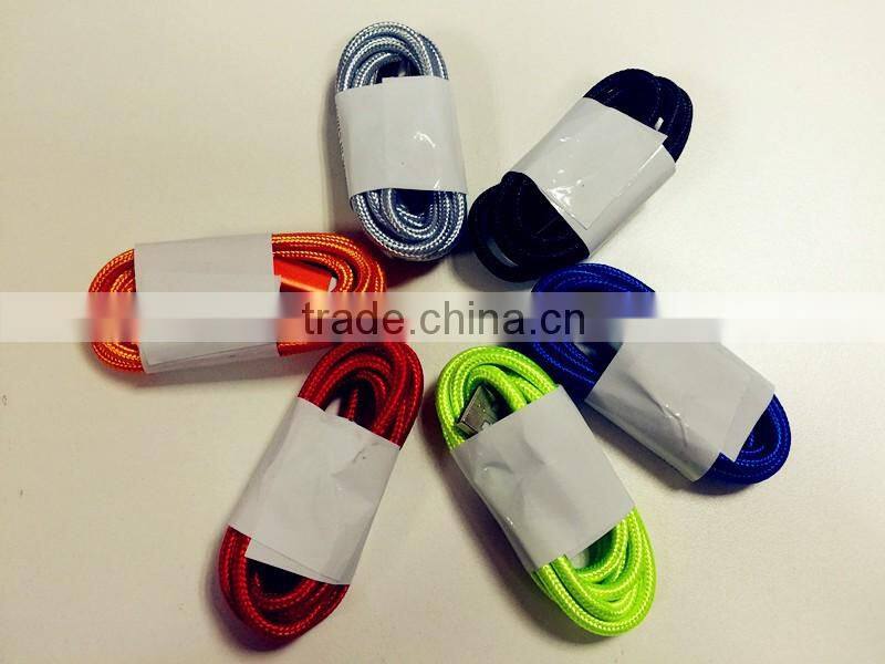 New Design micro USB Data Charging Cable For Android USB Cord Braided nylon data cable
