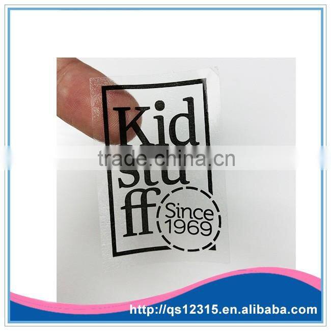 customized pvc transparent label