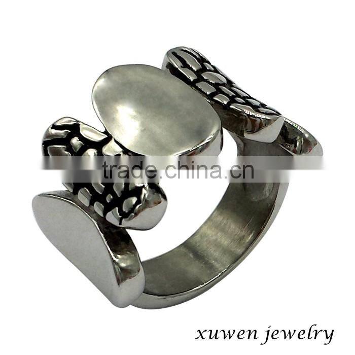 sales promotion polish finish enamel stainless steel ring men's