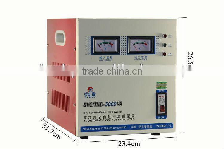 Hot 1500VA AC 220V Single Phase AVR Voltage Stabilizer Regulator for Home Made in Yueqing