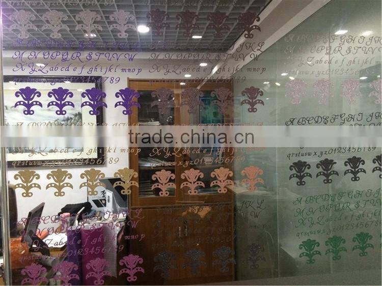 Removable glitter self adhesive reflective film for window decoration