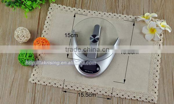 Round Clear Glass Platform Digital Handy Scale