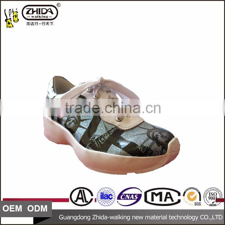 2016 new Korean women soft sole safety shoes , casual sneaker and size 34-39 thick soled shoes sole with slope platform