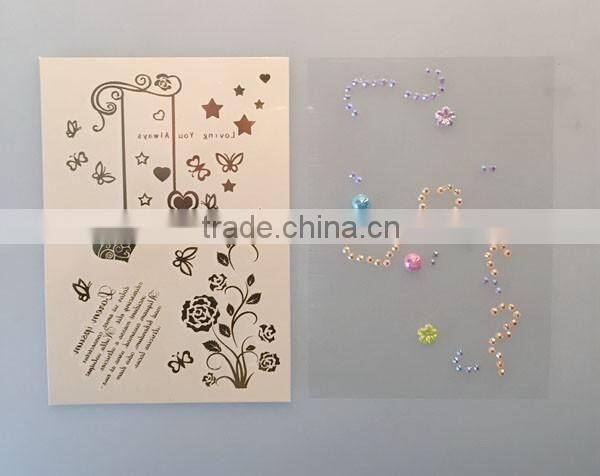 custom new fashion rhinestone metallic tattoo crystal gold foil tattoo stickers