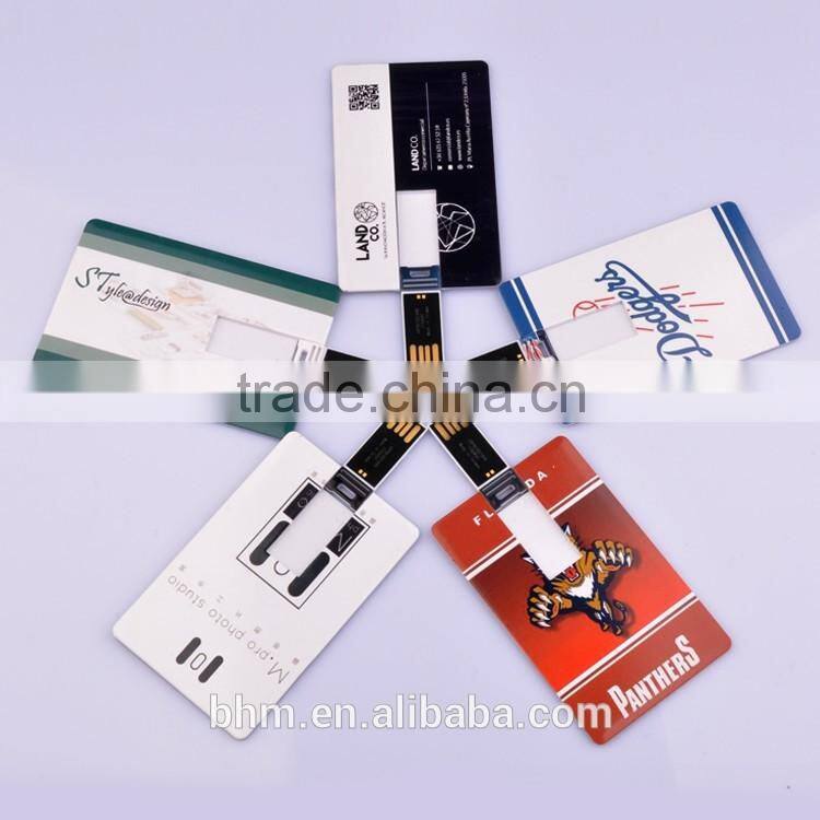Chinese Bulk Promotion OEM Logo USB 2.0 ultra-thin credit card usb flash disk
