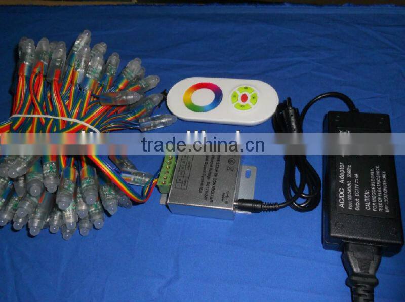 100pcs IP68 12V 12mm RGB dump node+rgb touch controller+12V/4A power adaptor