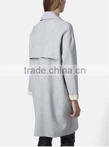 custom made women long soft bonded trench coat