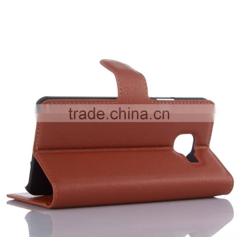 Factory Price Lichee Leather Pouch Wallet Case Folio Stand Cover for Samsung GALAXY A3 A310
