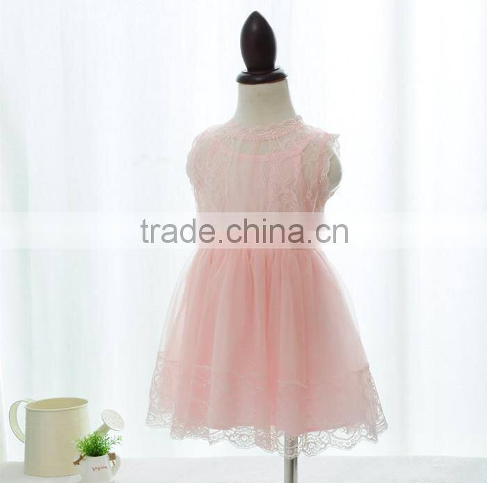 High Quality Cotton Lining Tulle Layered Flower Girl Dress