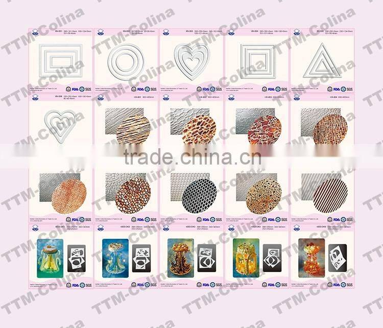 Large size sugar art embossing mat silicone baking mat