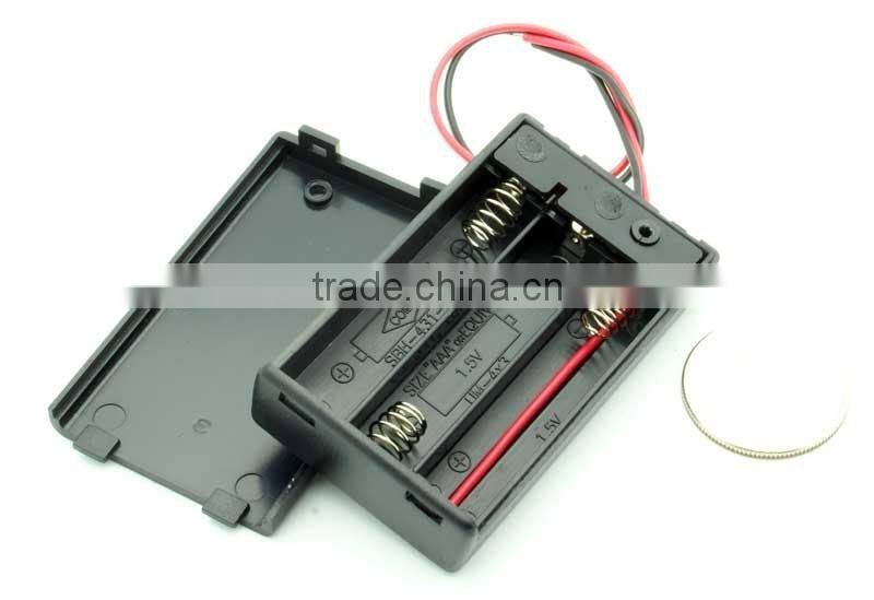Plastic AAA 2AAA 3AAA 4AAA enclosed battery holder with switch battery holder case