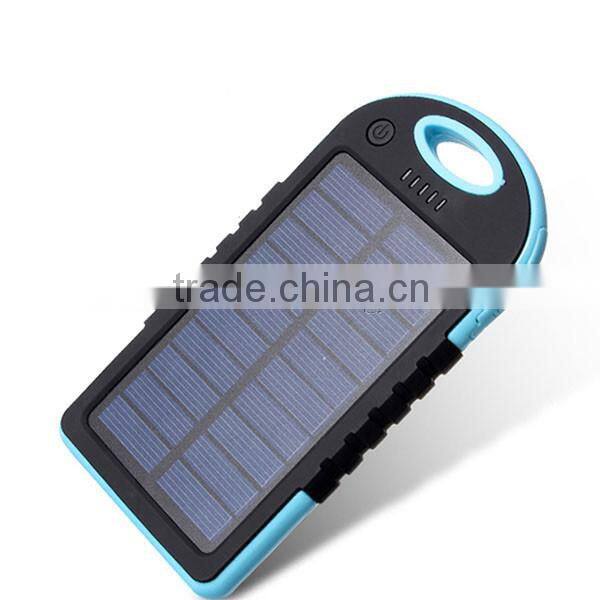 3000mAh Dual USB Portable Waterproof Solor Charger Power Bank for iPhone for Android Smartphone for iPad