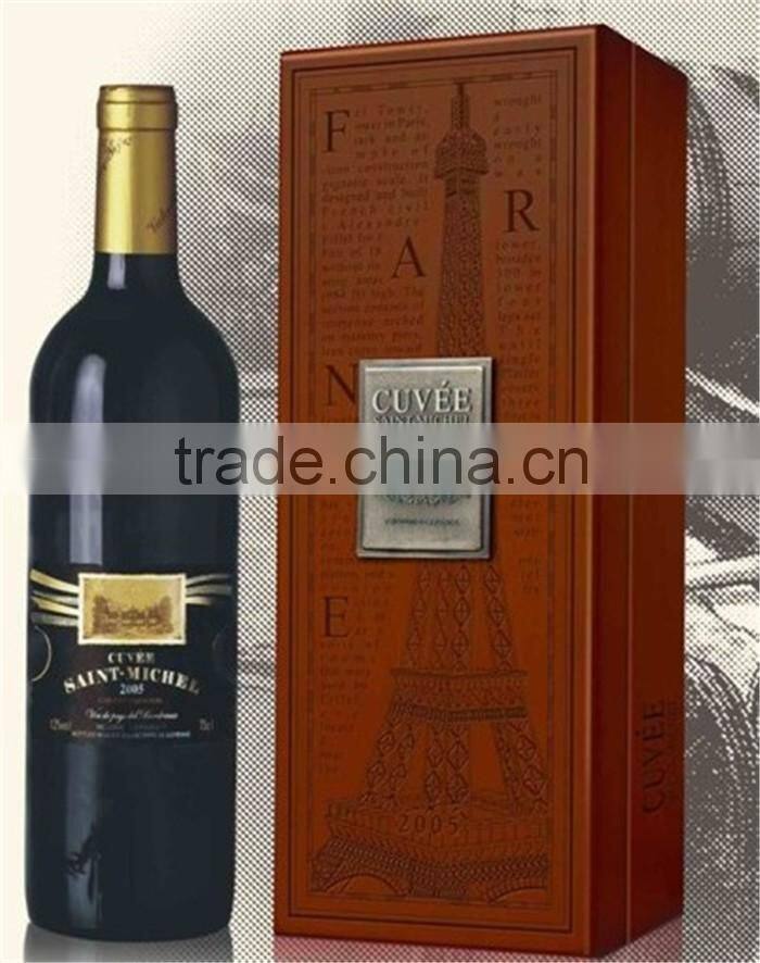 Classical luxury wood single wine box