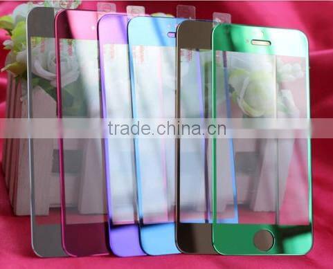 Electroplating Mirror Tempered Glass Screen Protector For iphone and samsung