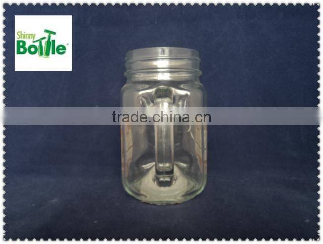 Glass Drinking Tumbler with Handle
