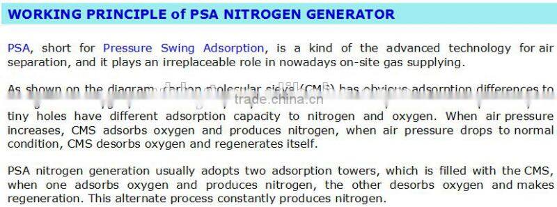 PSA NITROGEN GAS GENERATING SYSTEM