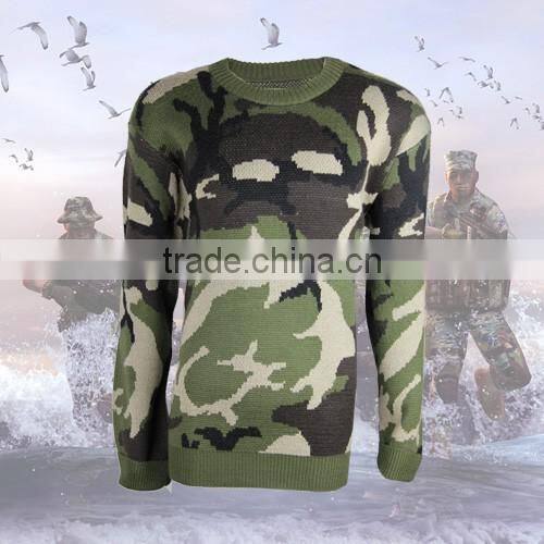 New woodland durable Men's Military Winter Sweater Of High Qualtiy