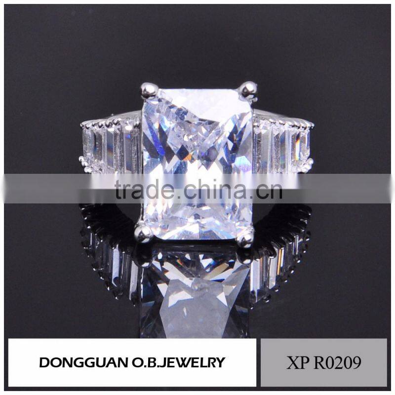Personalized White Zircon Silver Ring Designs For Girl/Sterling Silver Ring