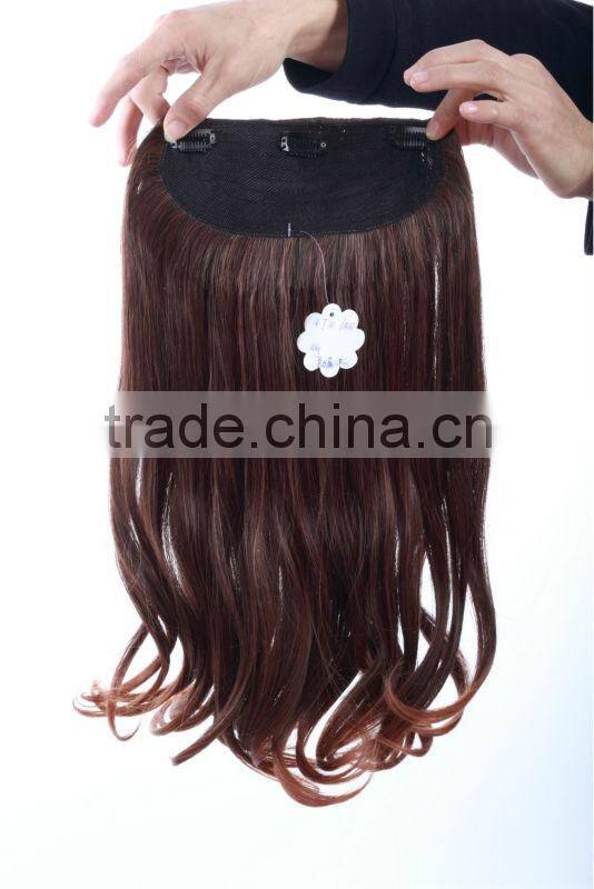 Black clips synthetic Hair weft