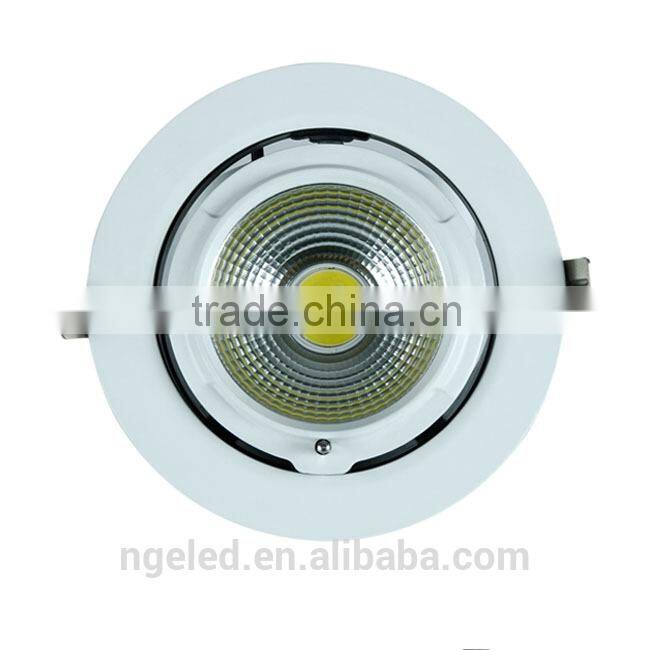 CE RoHS SAA high lumen Bridgelux COB 38w adjustable led crystal downlights