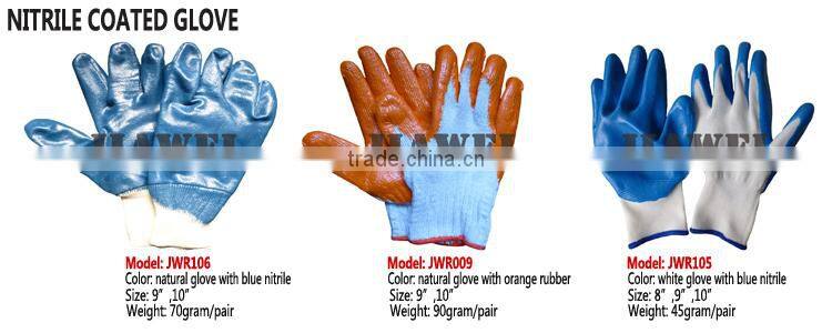 Made in China Best Whie PU Dipped Work Glove/Guantes 0136