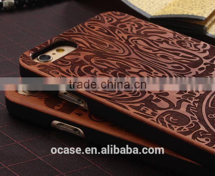 Wood add pc DIY phone case decoration printing for iphone 6s cover.