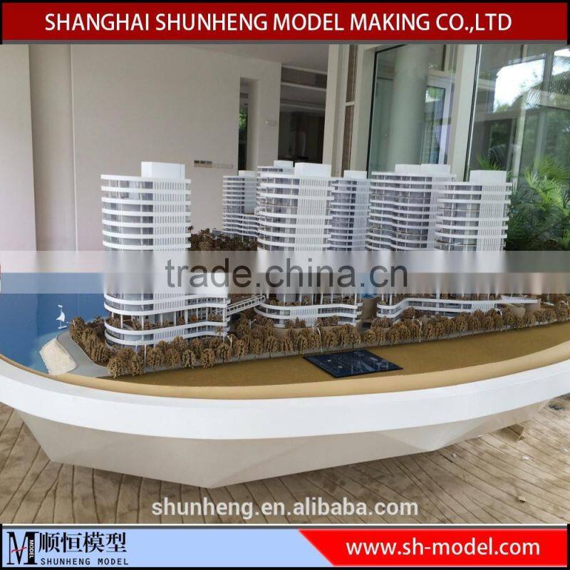 high quality customize handmade scale architectural model with custom wooden base