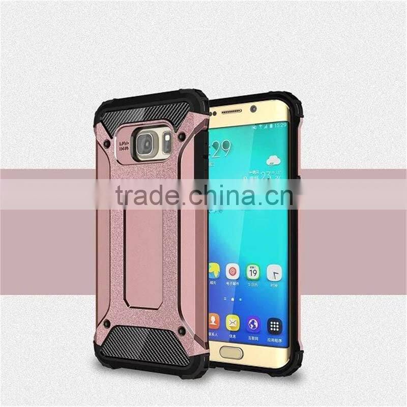 2016 Latest free sample For Samsung Galaxy S6 Edge Plus Armor Impact PC TPU phone Case ,mobile Phone Case