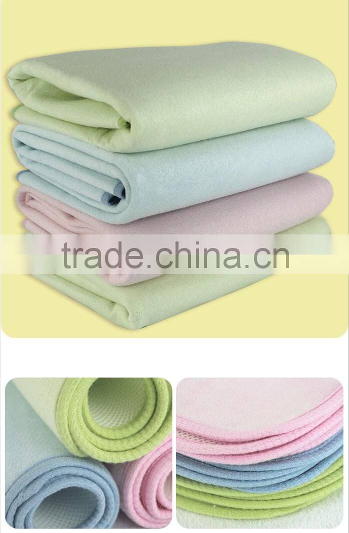 3D Mesh bamboo cotton covered edge baby urine pad with TPU laminated changing pad