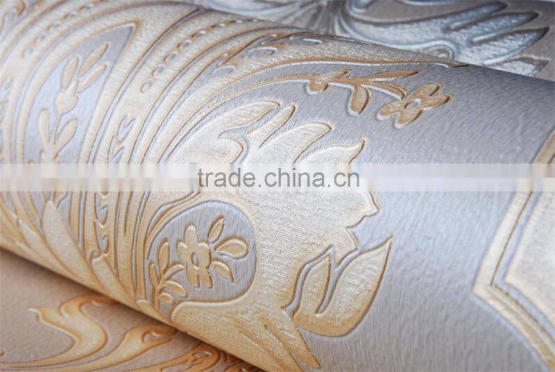 italian design lether effect deep embossed wallpaper with high quality