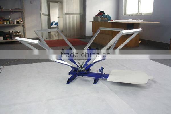 4 color 1 station manual silk screen printer