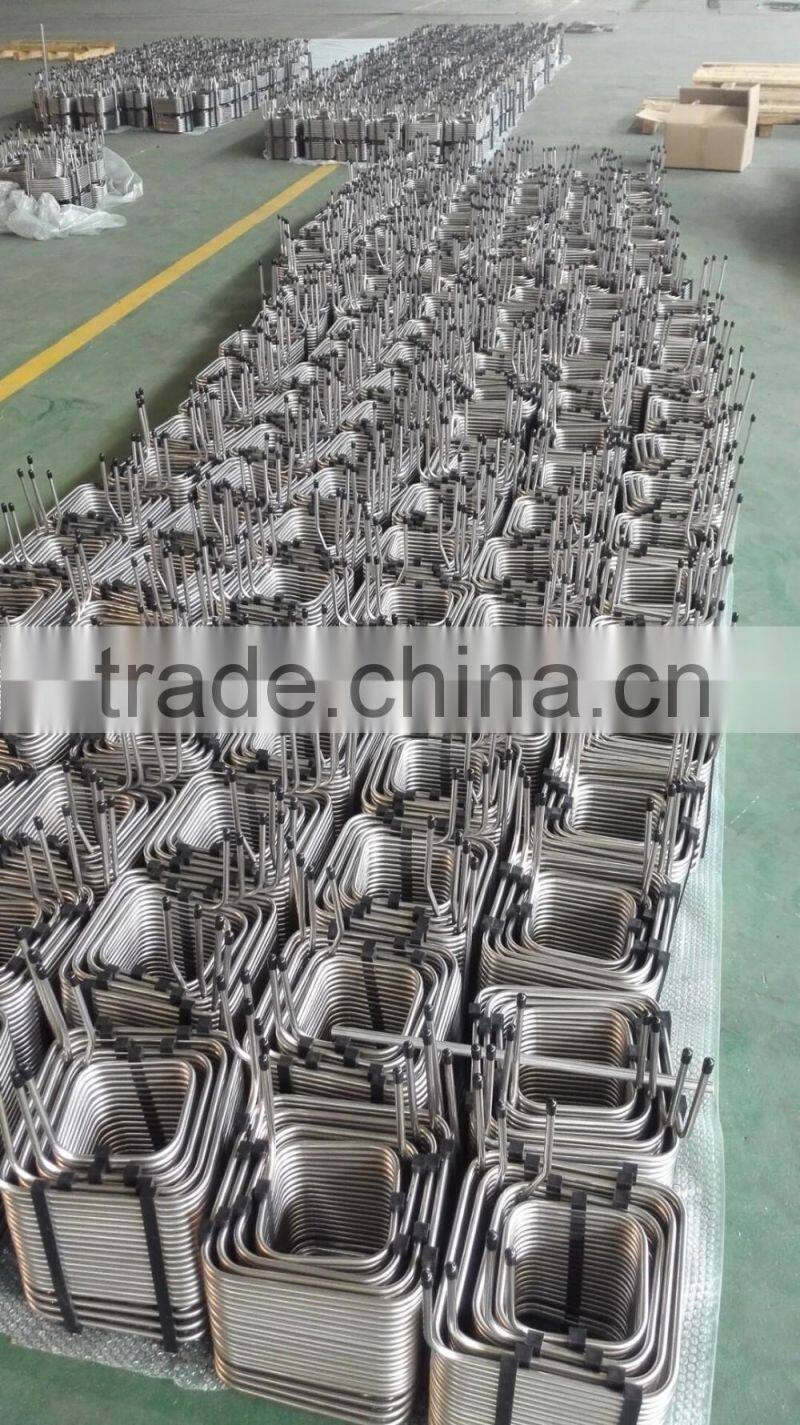304 stainless steel pipe SS 4-Lauers Sqiare-Shaped Cooling Tubing Coil