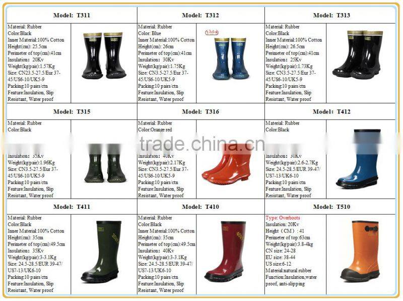 Safety Boots with Steel Toe Rubber Material