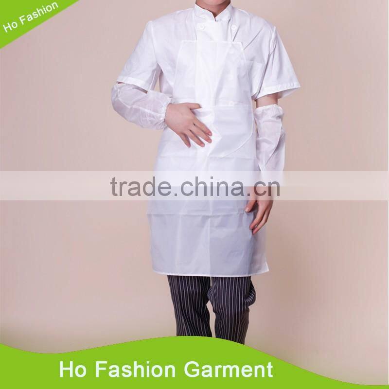 White waterproof apron polyester