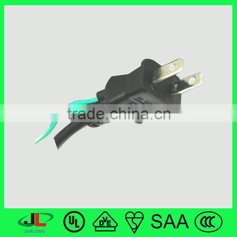 PVC 125v 3 pin plug and hot wire standard power wire color code