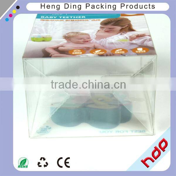 custom made clear plastic pvc box with soft crease for pencil