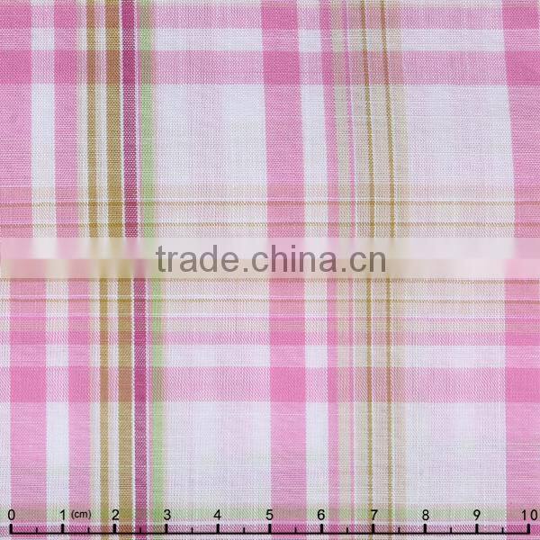 James no minimum regular soft yarn dyed colorful big check plain fabric