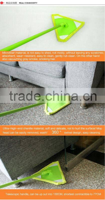 New Triangle Design Reusable Household Economic microfiber refill cleaning flat mop