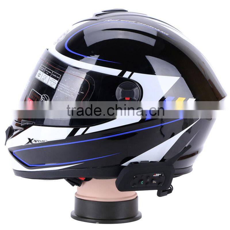 2016 new! 2 pcs Bluetooth Motorcycle Helmet Intercom Interphone Headset intercomunicador motocicleta with Updated soft earphone
