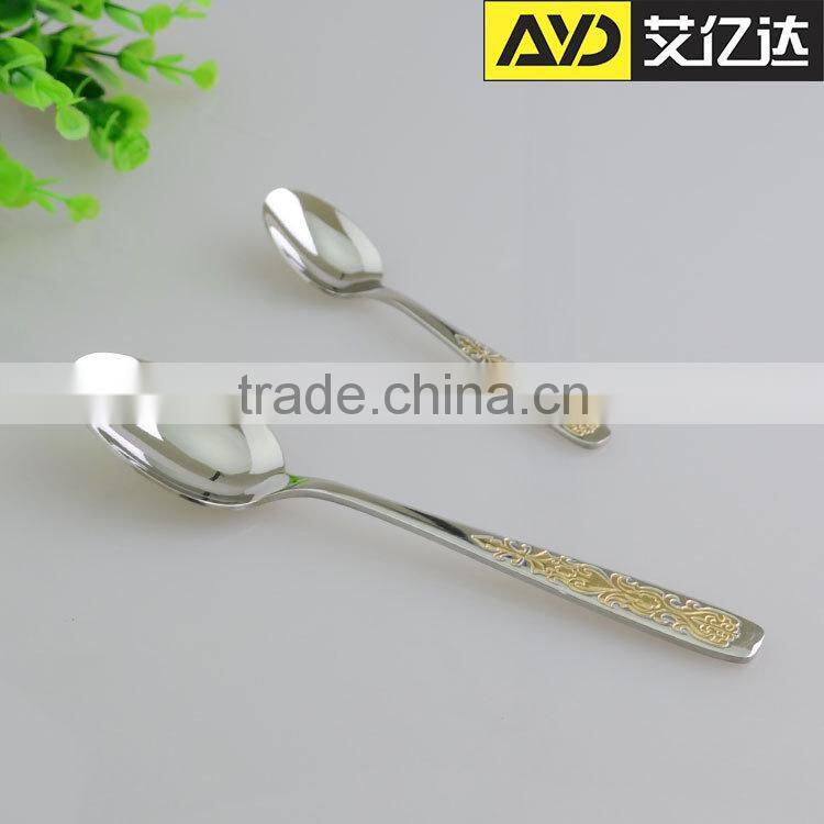 Factory price! wholesale tableware restaurant cutlery silver and gold