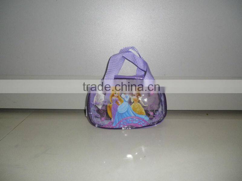 stand pouch bag cotton pvc cosmetics pouch bag